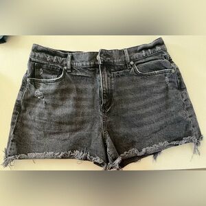 LOFT Black distressed Jean Shorts